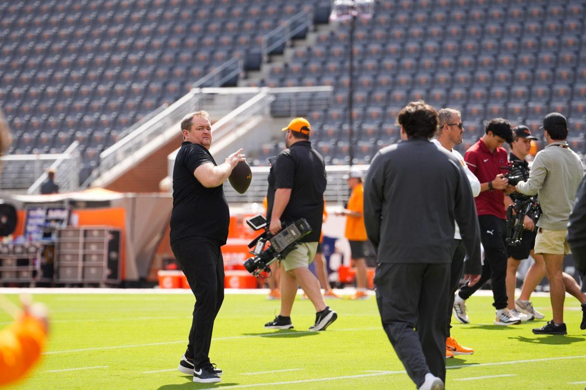 Head Coach Josh Heupel during a game against Arkansas at Neyland Stadium, Saturday, Oct.11, 2025