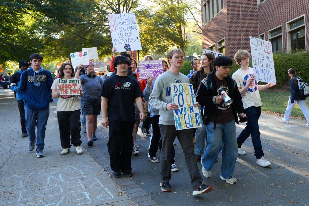 Students protest the National Guards Deployment in Memphis, Oct.23, 2025