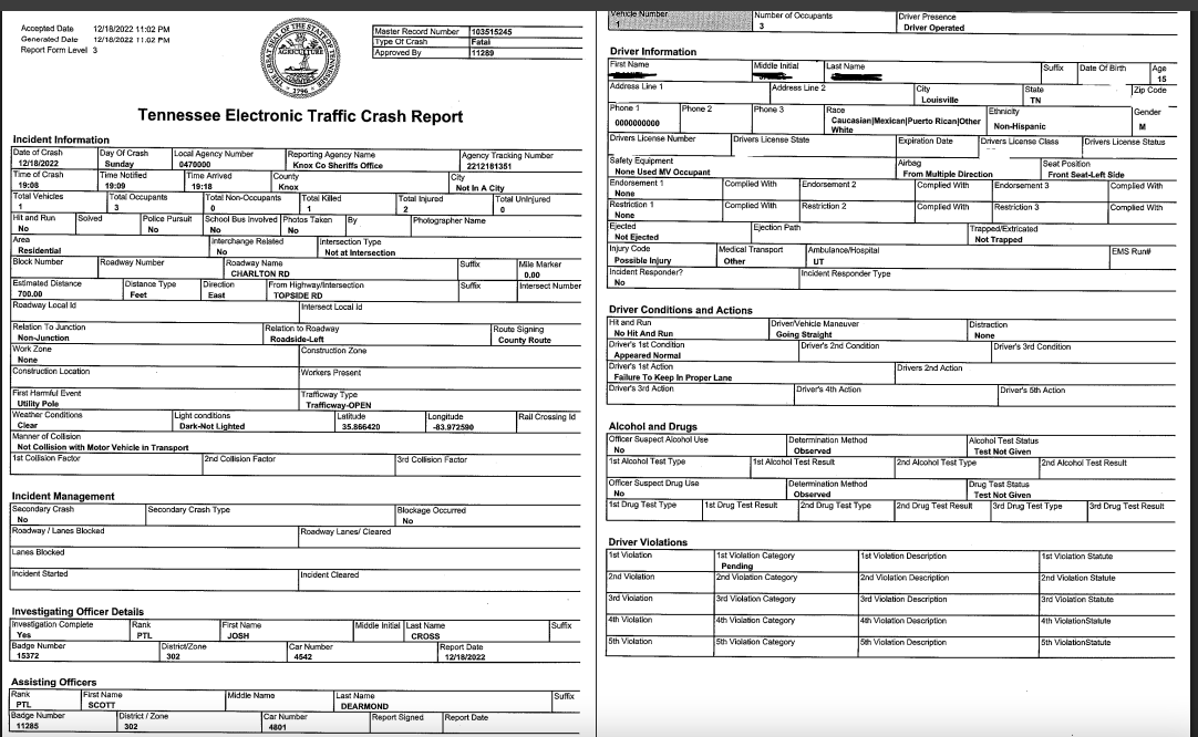 Crash report files