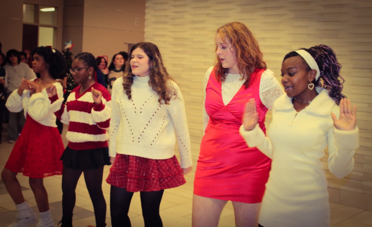 The K-Pop Dance Association at UT performing at the holiday party. Friday, Nov. 21, 2025.