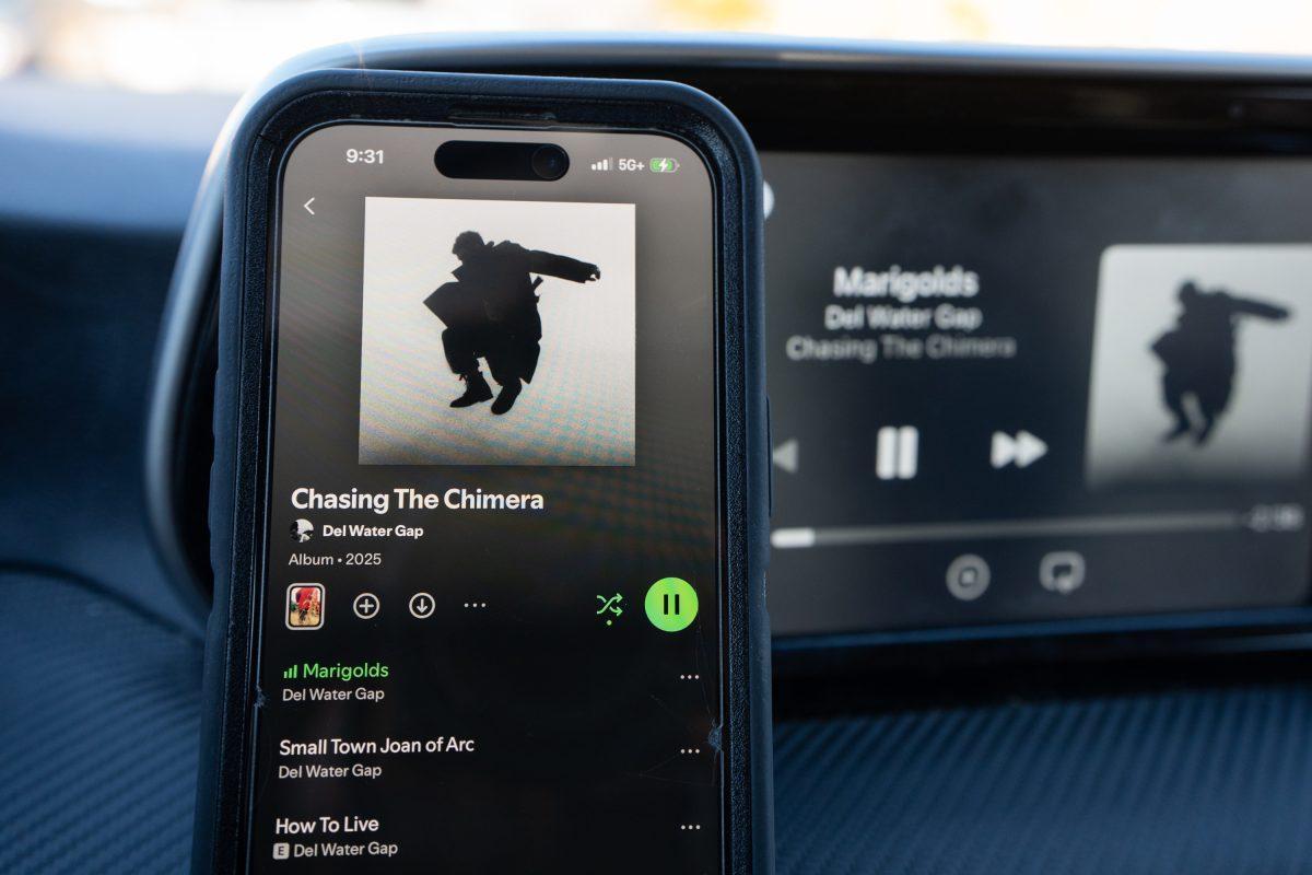 Del Water Gap's new album Chasing the Chimera, on Spotify. Tuesday, Nov. 11, 2025.