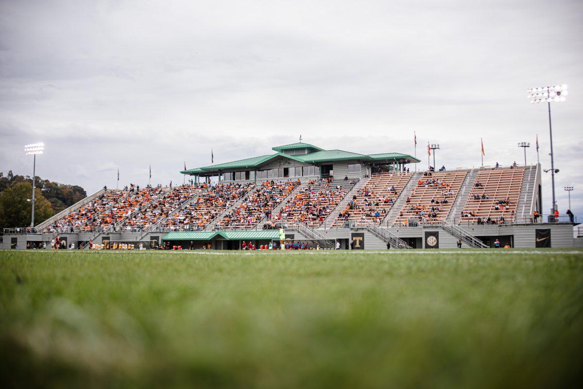 Vol fans fill the stands for a match against Alabama at Regal Soccer Stadium. Sunday, Oct. 26, 2025.