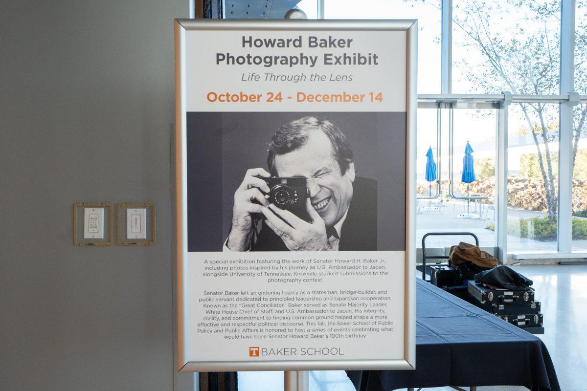 The entrance to the Howard Baker Photography Exhibit at the Knoxville Museum of Art. Tuesday, Nov. 11, 2025.