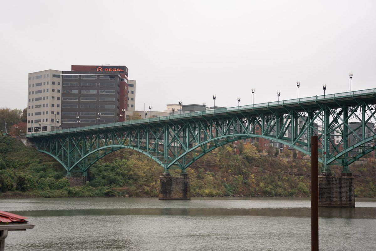 The Gay Street Bridge in downtown Knoxville. Monday, Nov. 3, 2025.