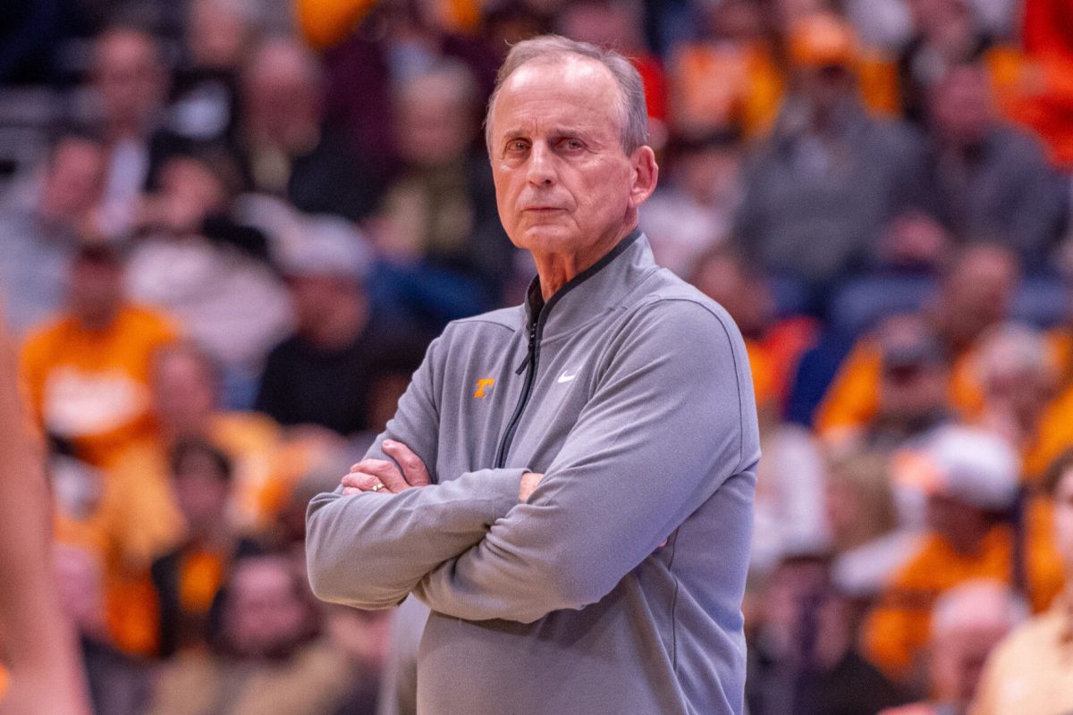 Tennessee men's basketball head coach Rick Barnes during a game against Illinois at Bridgestone Arena. Saturday, Dec. 6, 2025.