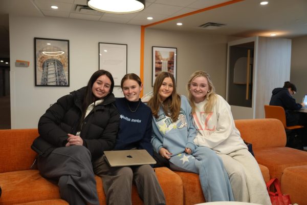 From left to right, Ella Slavis, Sophia Gorman, Audrey Gay and Addy Collins on Monday, Jan 26.