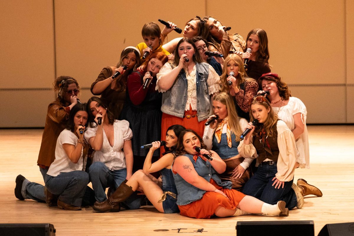 ReVOLution of the University of Tennessee perform their set at the 2026 ICCA South Quarterfinal 3 at the James R. Cox Auditorium in the Alumni Memorial Building. Saturday, Feb. 7, 2026. 
