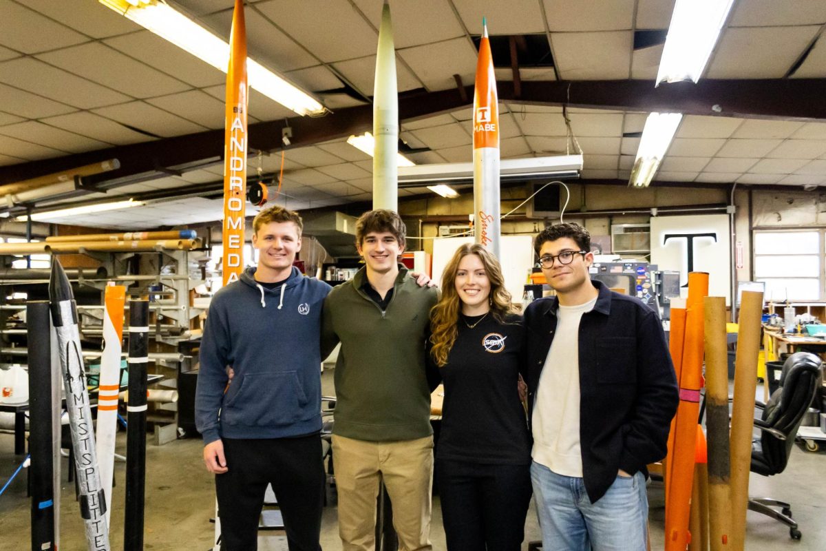 From left to right, Vice President Roan Anderson, Chief Engineer Jackson Dendy, Vice President of Business Development Caroline Czarnecki and President Zach Marano.