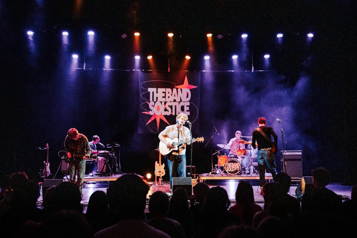 "The Band Solstice, their name blossoming from their first meetup at the summer solstice, describes their sound as a blend of folk-rock roots with modern indie energy." March 19, 2026. Courtesy of Xander Johnson. 