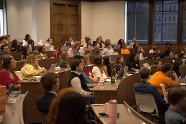 Members of the new SGA undergraduate senate meet for the first time on Tuesday, April 28.