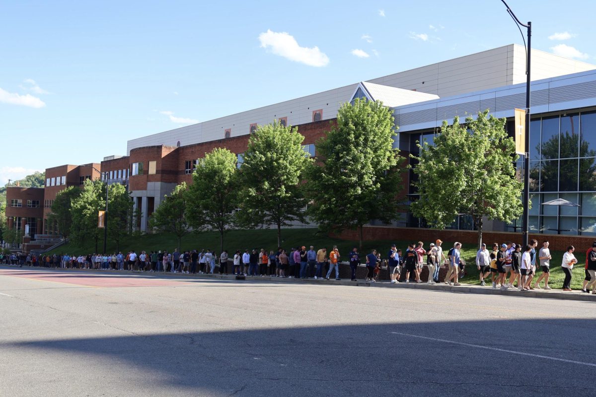 Athletic sale line at the Neyland-Thompson Sports Center. Monday, April 20, 2026.