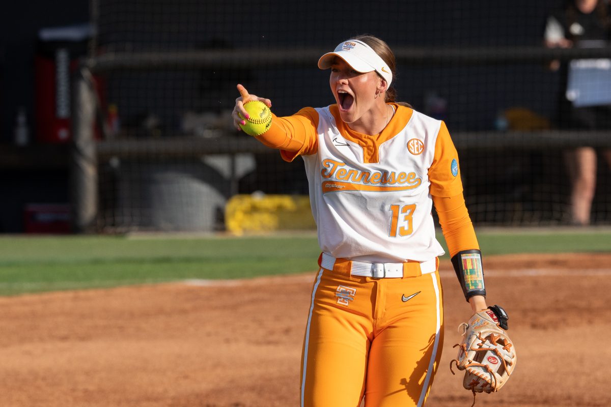 Emma Clarke (13) celebrates after getting an out against Northern Kentucky during the NCAA Regionals at Sherri Parker Lee Stadium. Friday, May 15, 2026.