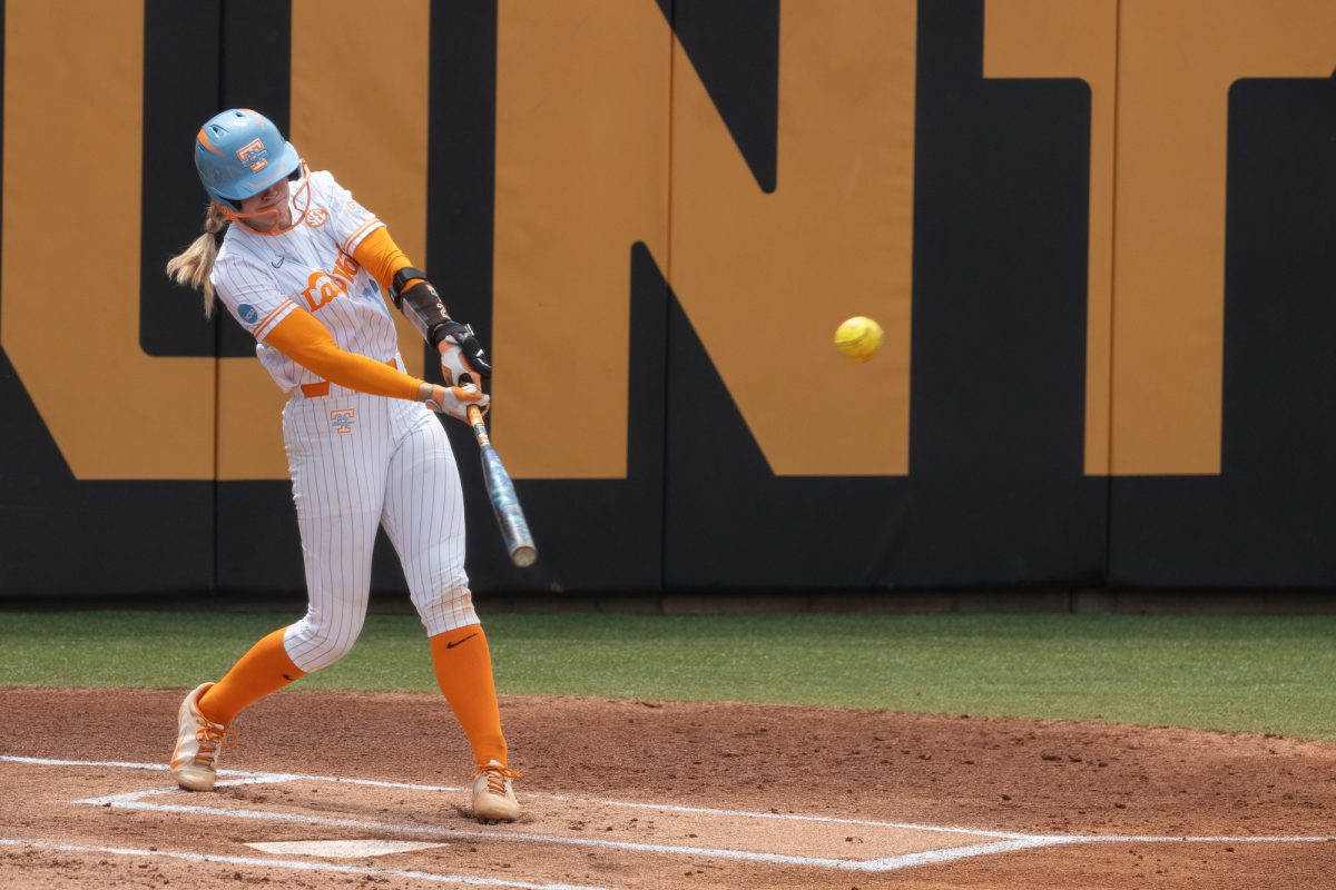 Elsa Morrison (22) hits a double to bring in 2 runs against Virginia in the NCAA Regionals at Sherri Parker Lee Stadium. Saturday, May 16, 2026.