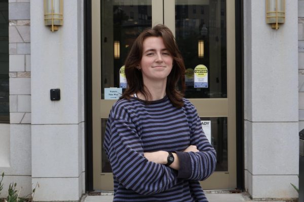 Julia Dieter, Truman Scholar winner, outside of the Baker School. May 5, 2026.